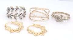 Group Lot of Vintage 925 Sterling Silver Rings and Earrings