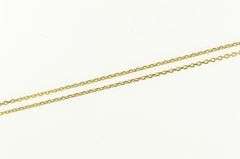 14K Yellow Gold 1.0mm Cable Chain Simple Vintage Link Necklace