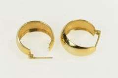 10K Yellow Gold 18.8mm Wide Curved Statement Hoop Earrings