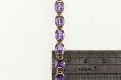 14K Yellow Gold Amethyst Vintage Ornate Statement Bracelet