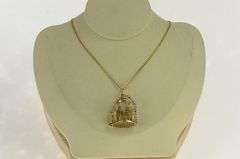 14K Yellow Gold 1960's Pearl Wedding Ceremony Marriage Charm/Pendant