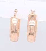 Cute Yellow Gold High Polished U Hoop