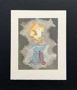 Very Collectible Salvador Dali Woodblock from The Divince Comedy Suite Circa 1964