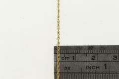 14K Yellow Gold 1.0mm Rolling Cable Vintage Woven Chain Necklace