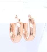 Cute Yellow Gold High Polished U Hoop