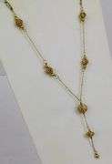 Beautiful 14K Filigree Bead Y Necklace