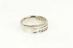 14K White Gold 0.33 Ctw Diamond Men's Wedding Band Ring