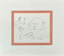 Collectible Vintage Lithograph on Paper by Pablo Picasso Circa 1965