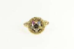 10K Yellow Gold Vintage Masonic Shriners Star Ring