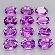 Glittering 8.18ct 7x5mm real Bolivian Amethyst set