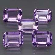 Vibrant 7.54ct 8x6mm real Bolivian Amethyst set