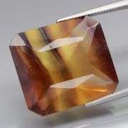 Beautiful faceted 20.13ct untreated banded Fluorite