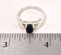 Sterling Silver Black Gemstone Ring