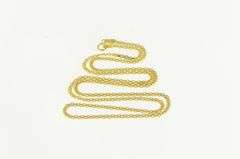10K Yellow Gold 1.8mm Squared Retro Flat Chain Link Necklace