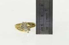 14K Yellow Gold 0.68 Ctw Marquise Diamond Engagement Set Ring