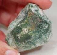 Large 263.65ct green and white Jasper