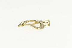 10K Yellow Gold Diamond Heart Love Symbol Vintage Romantic Pendant