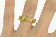 14K Yellow Gold 1.00 Ctw Yellow Diamond Scalloped Statement Ring