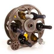 Gear Wine Rack: Industrial Elegance