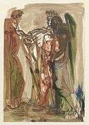 Very Collectible Salvador Dali Woodblock from The Divince Comedy Suite Circa 1964