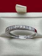 LADIES 14K WHITE GOLD AND DIAMOND BAND / RING - NEVER WORN