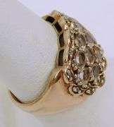 Sterling Pink Quartz & Topaz Wide Ring, Size 7