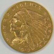 Lovely 1912 US $2.50 Indian Gold Piece. Better date