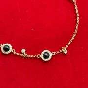 BRAND NEW 14K YELLOW GOLD DIAMOND AND ONYX BRACELET