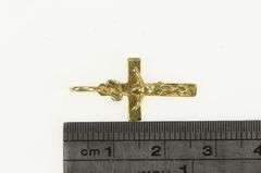 10K Yellow Gold Cross Crucifix Vintage Jesus Faith Charm/Pendant