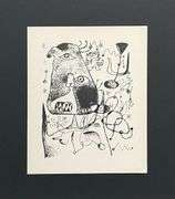 Rare Vintage Limited Edition Joan Miro Lithograph Circa 1947