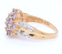 10KT Yellow gold Cluster Ring
