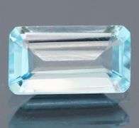 Amazing 3.21ct emerald cut sky blue Topaz