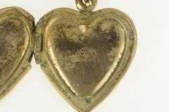10K Yellow Gold Cross Flower Engraved Heart Photo Locket Pendant