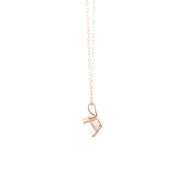 14K Yellow Gold Round CZ Solitaire Vintage Simple Classic Pendant