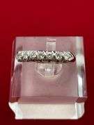 LADIES PLATINUM AND DIAMOND BAND