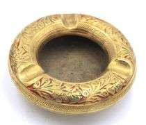 Set of 2 Vintage Solid Brass Ashtray