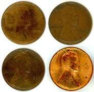 4 Different Lincoln Wheat Cents: 1909-1951