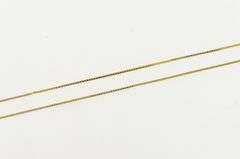 14K Yellow Gold 0.5mm Square Chain Vintage Classic Box Link Necklace