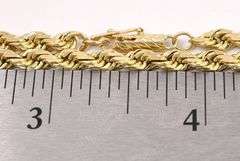 Charming Rope Chain Necklace in 14K Yellow Gold