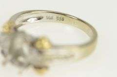 14K White Gold 8x6mm Oval Diamond Engagement Setting Ring