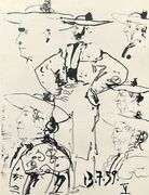 Very Collectible Pablo Picasso Lithograph from Toros y Toreros Circa 1961