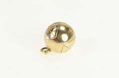 10K Yellow Gold 1940's HSS Enamel Football Sphere Ball Charm/Pendant
