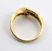 Feminine 14K  Baguette Ruby Ring