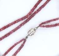 Double Row Ruby Bead Necklace
