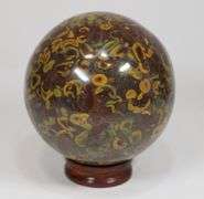 Deliciously beautiful 3,705ct Fruit Jasper sphere