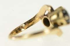 18K Yellow Gold 1960's Black Star Sapphire Vintage Statement Ring