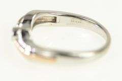 10K White Rose Gold Diamond Bypass Promise Engagement Ring