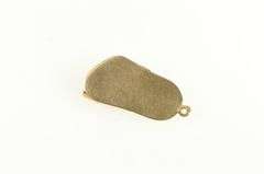 14K Yellow Gold 3D Simple Sandal Leaf Shoe Vintage Charm/Pendant