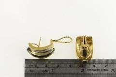 14K Yellow Gold Black Onyx Inlay Diamond Ornate Statement Earrings