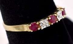 Exciting Ruby and Diamond Ring in Yellow Gold
